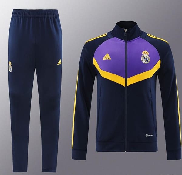 24/25 Real Madrid Black/Purple Full Zipper Jacket +Long Pants - Image 13