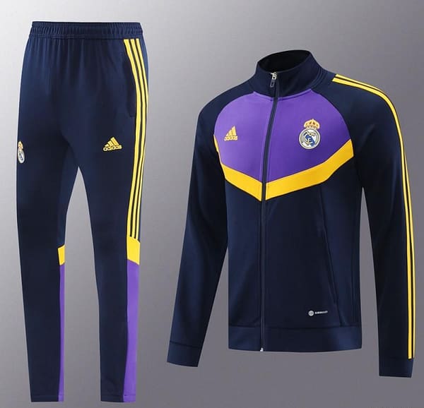 24/25 Real Madrid Black/Purple Full Zipper Jacket +Long Pants - Image 17