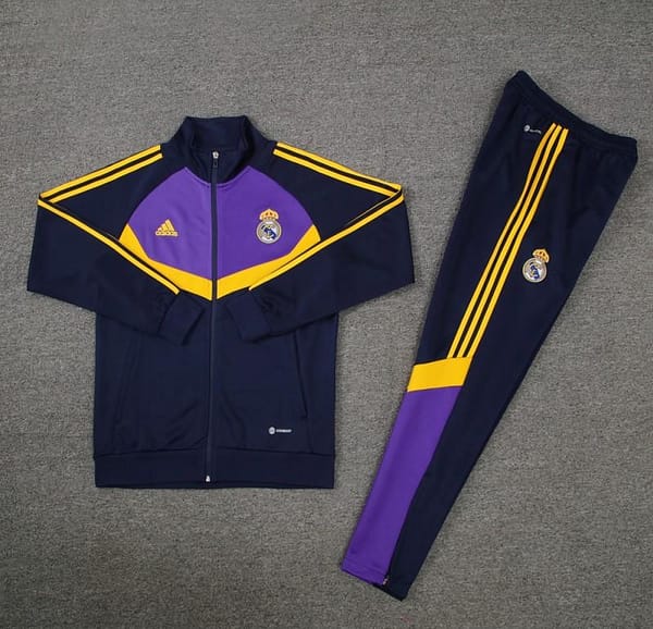 24/25 Real Madrid Black/Purple Full Zipper Jacket +Long Pants - Image 18
