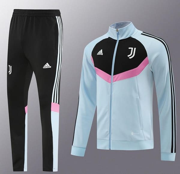 24/25 Juventus Light Blue/Black Full Zipper Jacket +Long Pants - Image 15