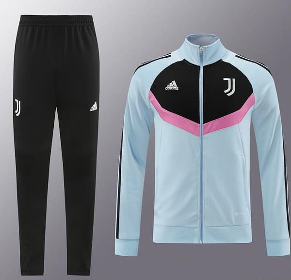 24/25 Juventus Light Blue/Black Full Zipper Jacket +Long Pants - Image 16
