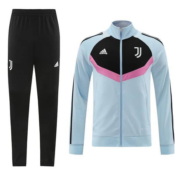 24/25 Juventus Light Blue/Black Full Zipper Jacket +Long Pants - Image 17
