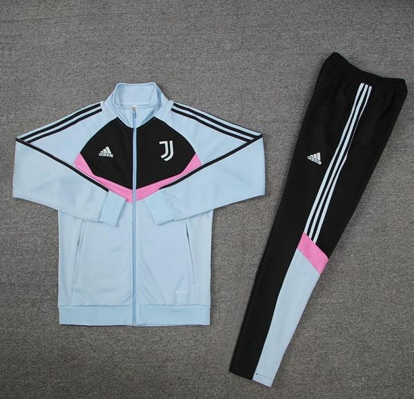 24/25 Juventus Light Blue/Black Full Zipper Jacket +Long Pants - Image 18
