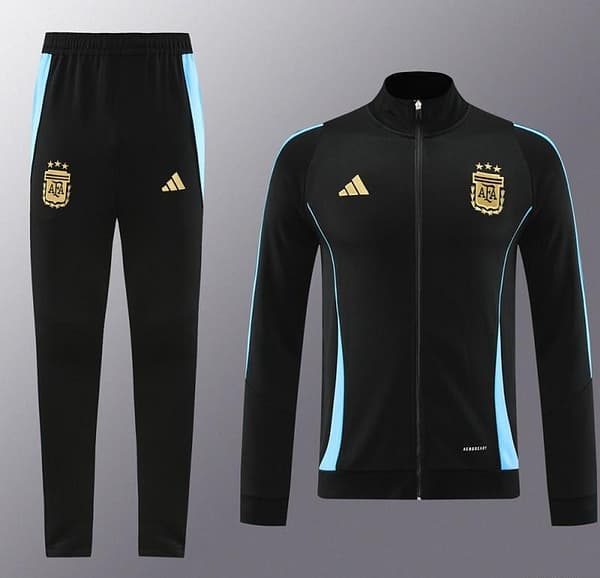2024 Argentina Black Full Zipper Jacket +Long Pants - Image 20