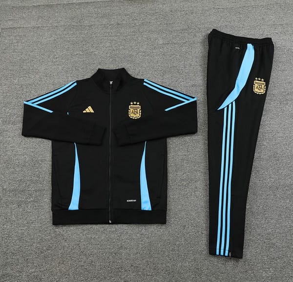 2024 Argentina Black Full Zipper Jacket +Long Pants - Image 22