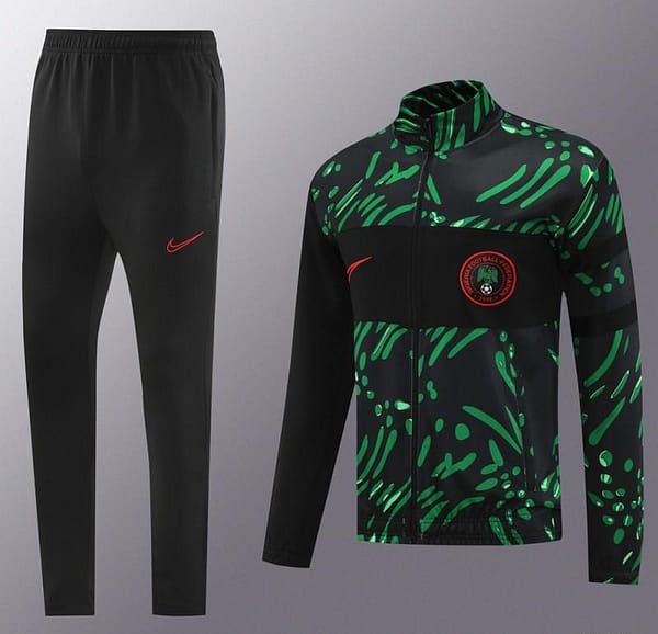 2024 Nigeria Black/Green Full Zipper Jacket +Long Pants - Image 18