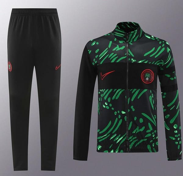 2024 Nigeria Black/Green Full Zipper Jacket +Long Pants - Image 19