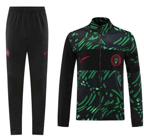 2024 Nigeria Black/Green Full Zipper Jacket +Long Pants - Image 20