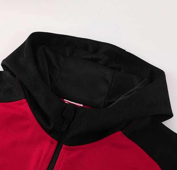 24/25 AC Milan Red/Black Hoodie Full Zipper Jacket +Long Pants - Image 6