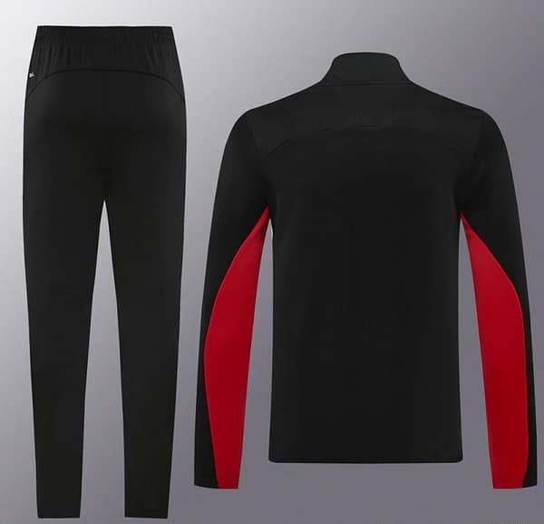 24/25 AC Milan Black/Red Full Zipper Jacket +Long Pants - Image 14