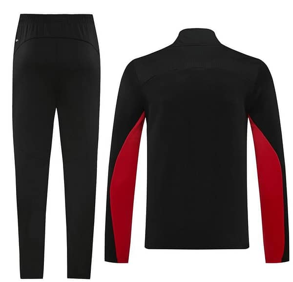 24/25 AC Milan Black/Red Full Zipper Jacket +Long Pants - Image 15
