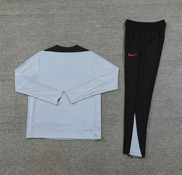 2024 South Korea Grey Half Zipper Jacket+Long Pants - Image 2