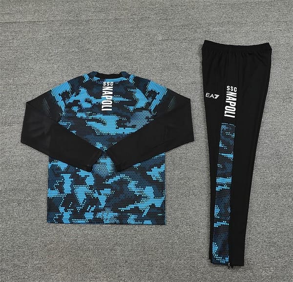 24/25 Napoli Black/Blue Half Zipper Jacket+Long Pants - Image 8