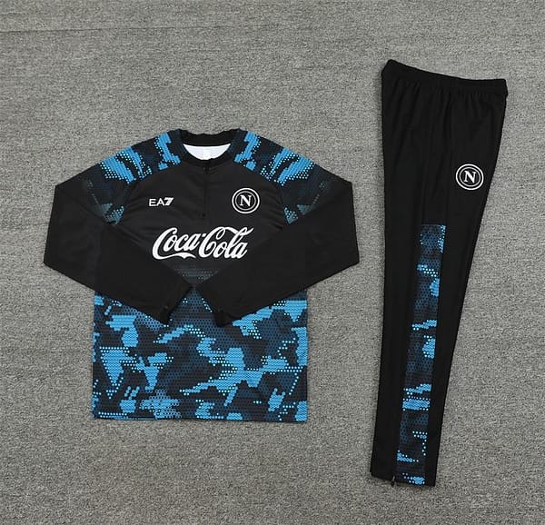 24/25 Napoli Black/Blue Half Zipper Jacket+Long Pants - Image 14
