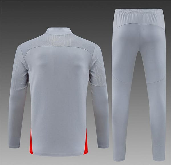 24/25 AC Milan Grey Half Zipper Jacket+Long Pants - Image 16