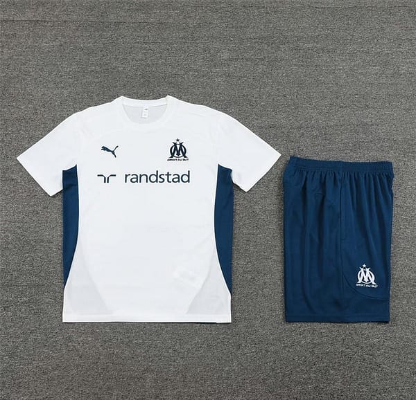 24/25 Olympique Marseille White Short Sleeve Jersey+Shorts - Image 12