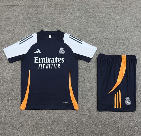 24/25 Real Madrid Navy White Short Sleeve Jersey+Shorts - Image 13
