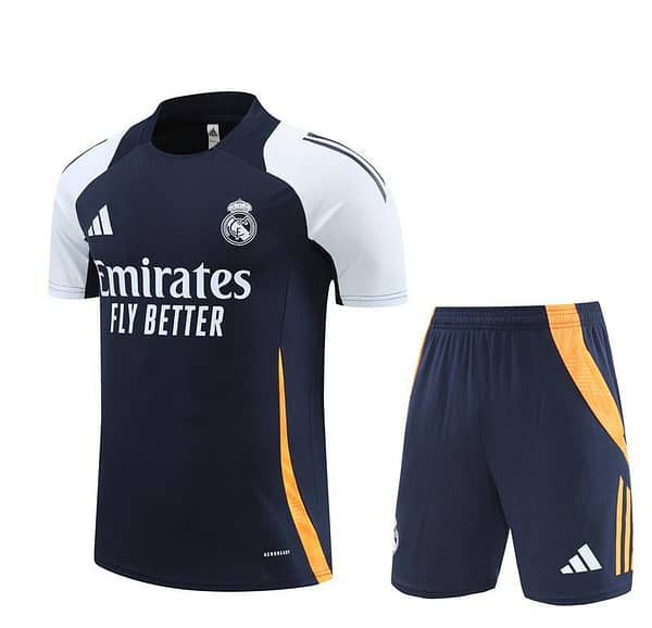 24/25 Real Madrid Navy White Short Sleeve Jersey+Shorts - Image 16