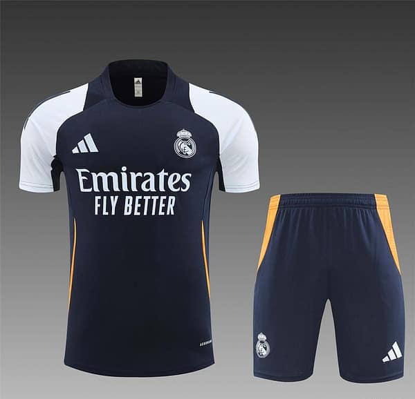 24/25 Real Madrid Navy White Short Sleeve Jersey+Shorts - Image 17