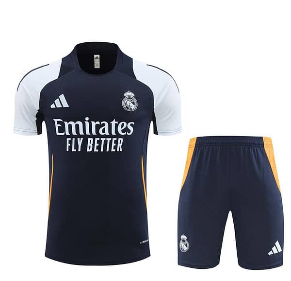 24/25 Real Madrid Navy White Short Sleeve Jersey+Shorts - Image 18