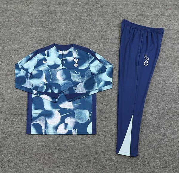 24/25 Tottenham Hotspur Blue Camouflage Half Zipper Jacket+Long Pants - Image 12