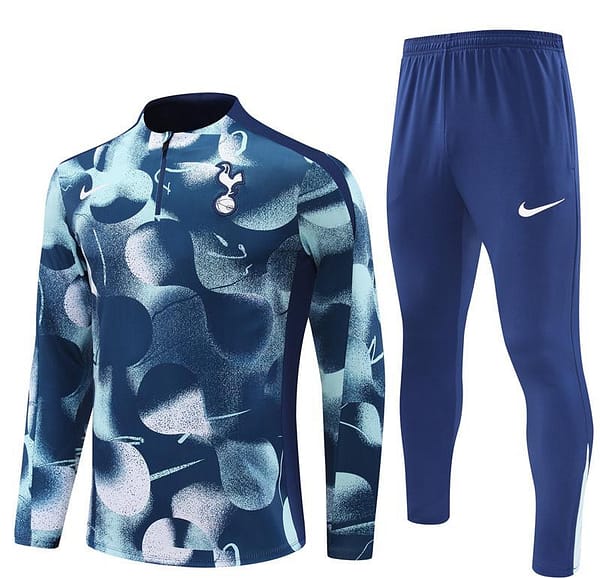 24/25 Tottenham Hotspur Blue Camouflage Half Zipper Jacket+Long Pants - Image 15