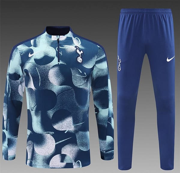 24/25 Tottenham Hotspur Blue Camouflage Half Zipper Jacket+Long Pants - Image 16