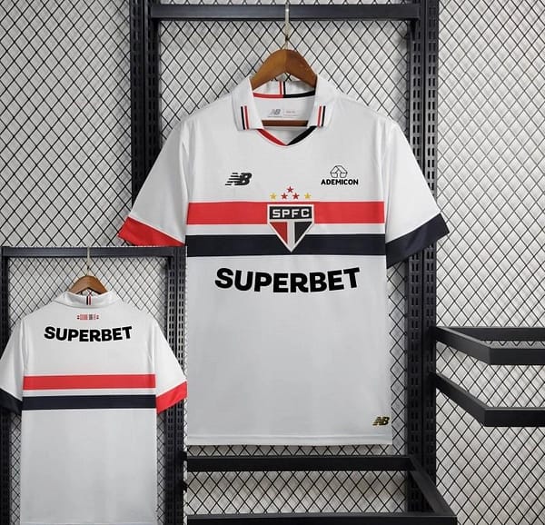 24/25 Sao Paulo Home Jersey + All Sponsors