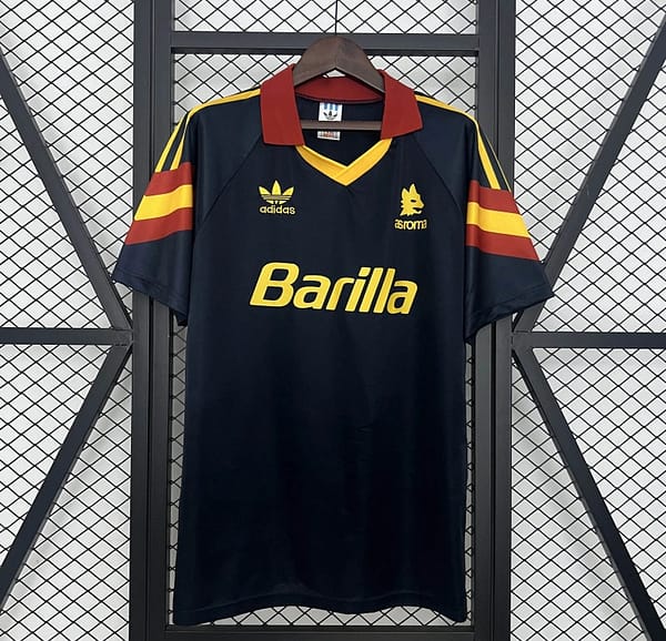 91/92 Retro Roma Away Jersey - Image 7