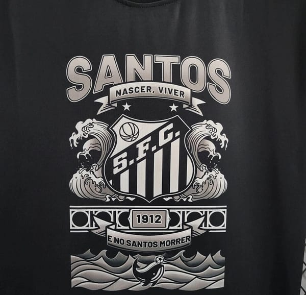 25/26 Santos Black Casual Jersey - Image 2