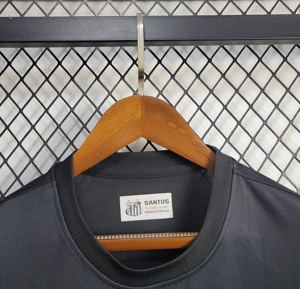 25/26 Santos Black Casual Jersey - Image 3
