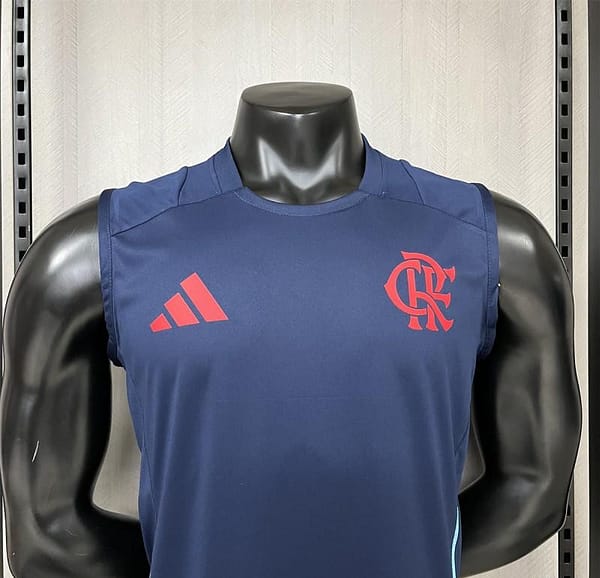 25/26 Flamengo Training Jersey Wear Dark Blue Vest Jersey - Image 3