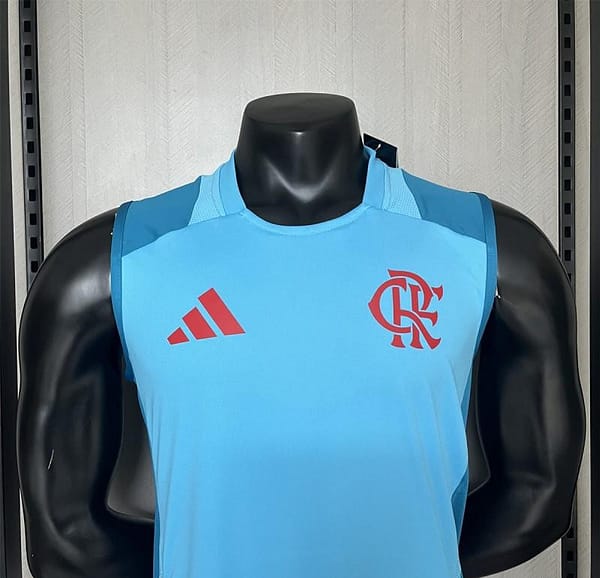 25/26 Flamengo Training Jersey Wear Light Blue Vest Jersey S-XXXXL - Image 2