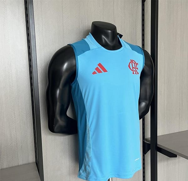 25/26 Flamengo Training Jersey Wear Light Blue Vest Jersey S-XXXXL - Image 3