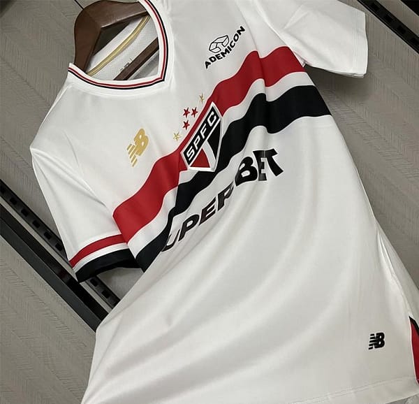 25/26 São Paulo Home Jersey With Chest Sponsor - Image 7