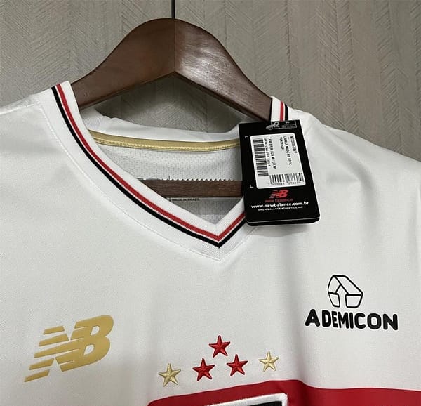 25/26 São Paulo Home Jersey With Chest Sponsor - Image 9