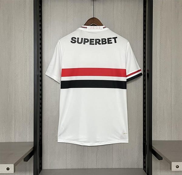 25/26 São Paulo Home Jersey With Chest Sponsor - Image 12