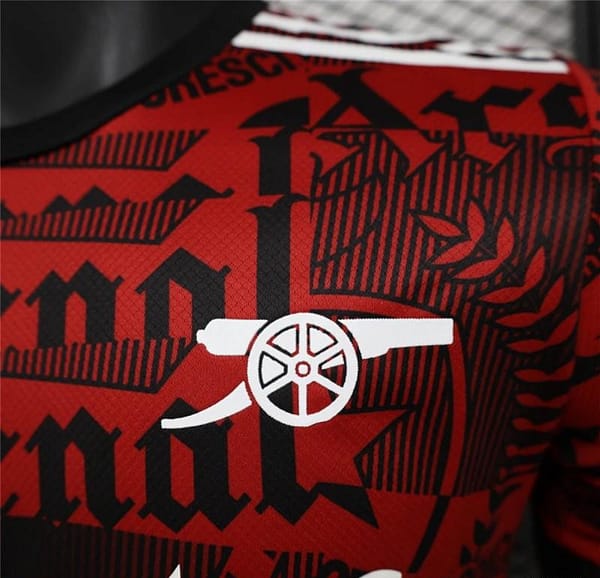 25/26 Player Version Arsenal Adidas Original Training Red/Black Jersey - Image 3