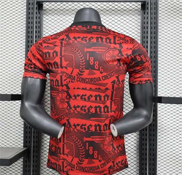 25/26 Player Version Arsenal Adidas Original Training Red/Black Jersey - Image 7