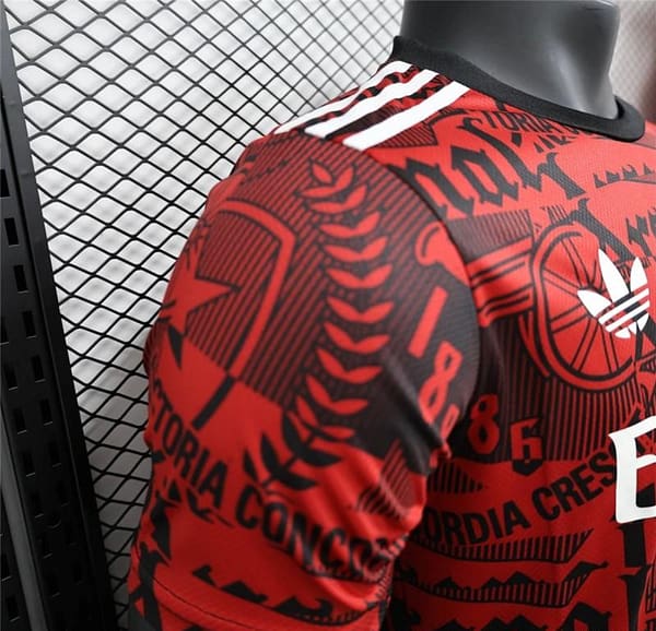 25/26 Player Version Arsenal Adidas Original Training Red/Black Jersey - Image 8