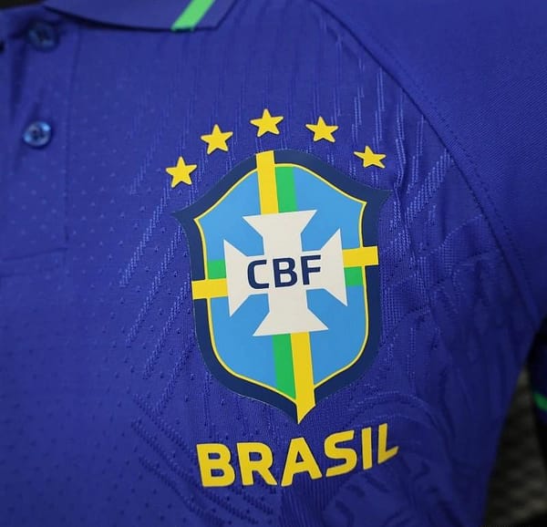 25/26 Player Version Brazil POLO Blue Jersey - Image 2