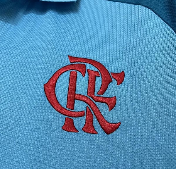 25/26 Flamengo Light Blue Polo Jersey S-XXXXL - Image 4