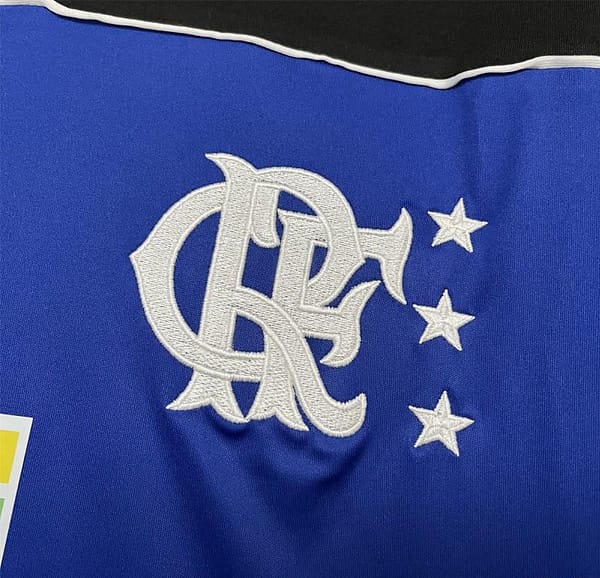 99/00 Retro Flamengo Goalkeeper Blue Jersey - Image 4