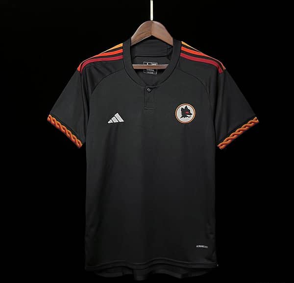 23/24 Roma Third Black Jersey - Image 3