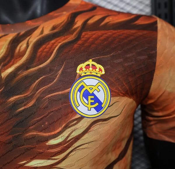 Player Version 25/26 Real Madrid NA ZHA Orange with Dragon Warrior Jersey - Image 2
