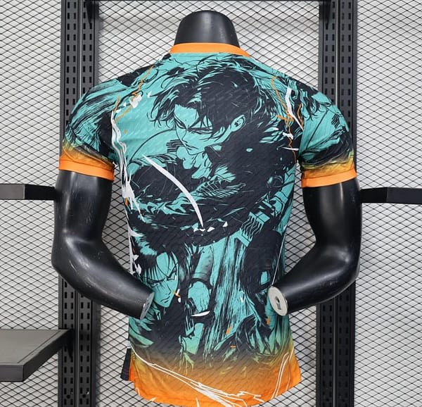 Player Version 2025 Japan Teal with Anime Warrior Jersey - Image 4