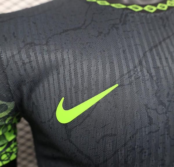 Player Version 2025 Brazil Dark Grey with Neon Green Flame Jersey - Image 10