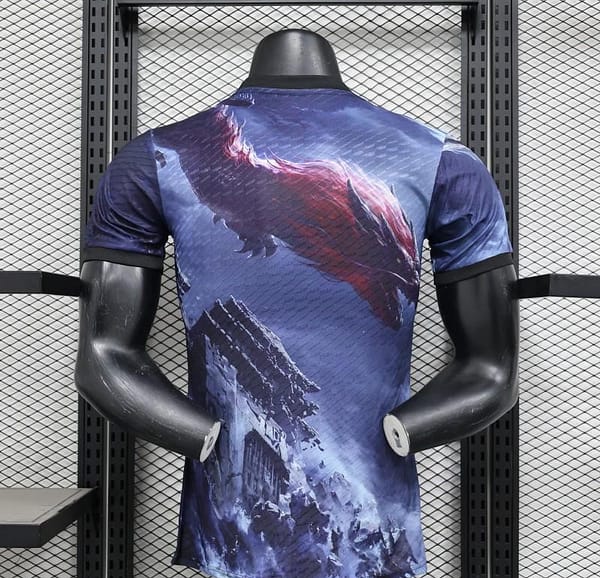 Player Version 2025 Japan NA ZHA Navy Blue with Dragon Jersey - Image 4