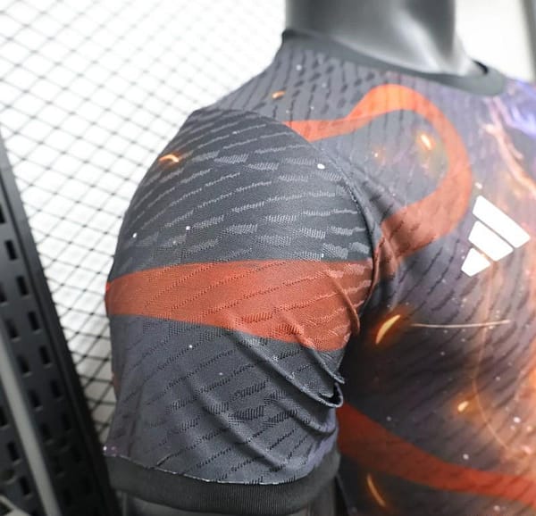 Player Version 2025 Japan NA ZHA Black with Fire & Ice Warrior Jersey - Image 7