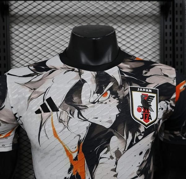 Player Version 2025 Japan White with Abstract Ink Splash Jersey - Image 3